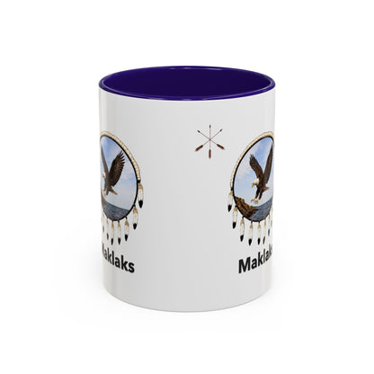 Modoc Eagle Ceramic Mug (11oz/15oz) – 'Maklaks' Native-Inspired Coffee Cup