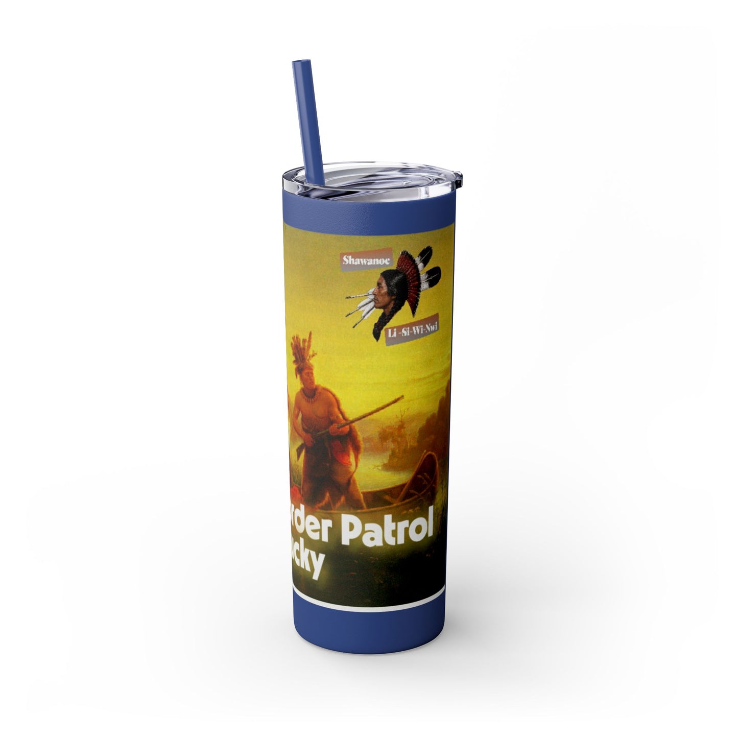 Shawnee Absentee Skinny Tumbler with Straw, 20oz
