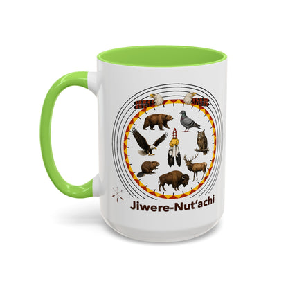 Otoe Missouria Native Animal Circle Mug – 'Jiwere-Nut'achi' Illustrated Coffee Cup (11oz/15oz)