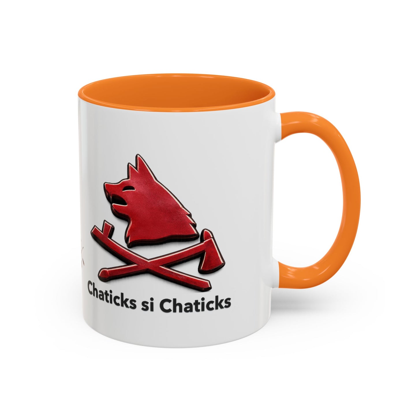 Pawnee Chaticks Si Chaticks Red Wolf Logo Mug — Funny Novelty Coffee Cup (11oz, 15oz)