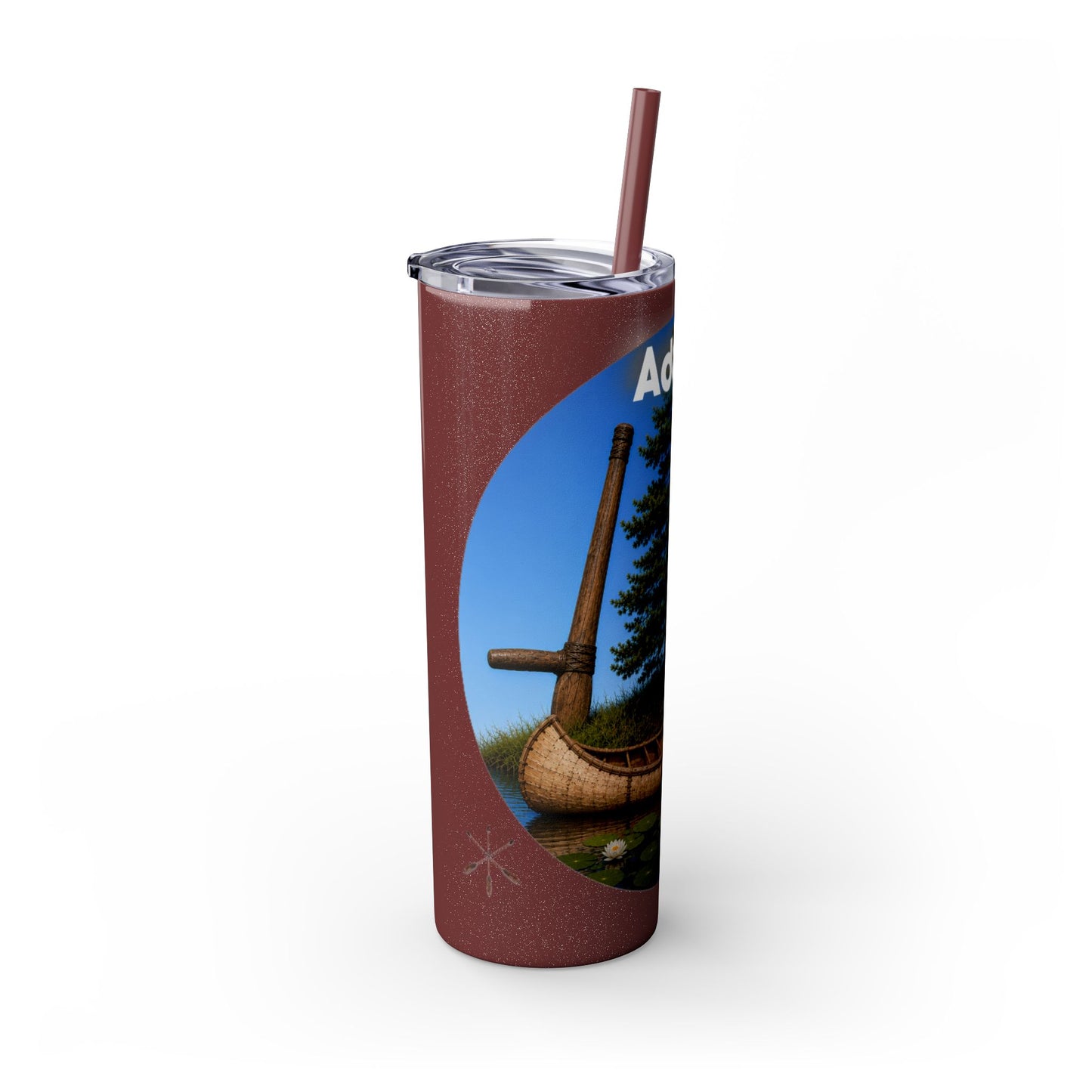 Ottawa Adawe Canoe Skinny Tumbler — 20oz Insulated Travel Cup with Straw