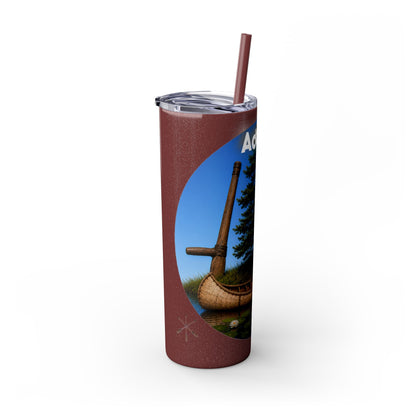 Ottawa Adawe Canoe Skinny Tumbler — 20oz Insulated Travel Cup with Straw