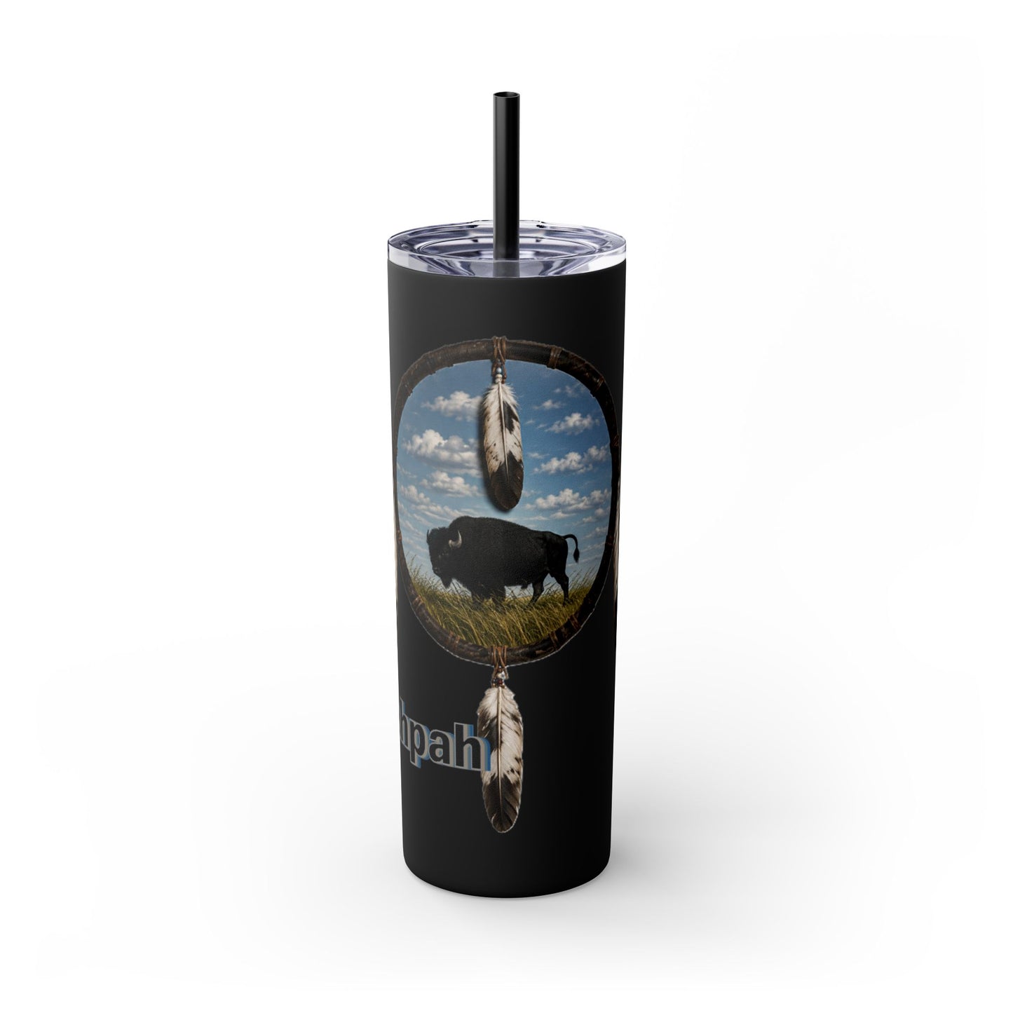 Quapaw Buffalo Skinny Tumbler 20oz — Ogahpahka Design