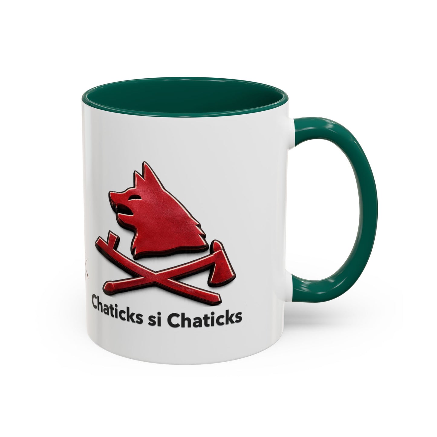 Pawnee Chaticks Si Chaticks Red Wolf Logo Mug — Funny Novelty Coffee Cup (11oz, 15oz)