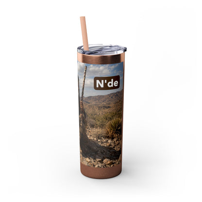 Ft. Sill Apache 20oz Skinny Tumbler with Desert Native Warrior Photo Wrap
