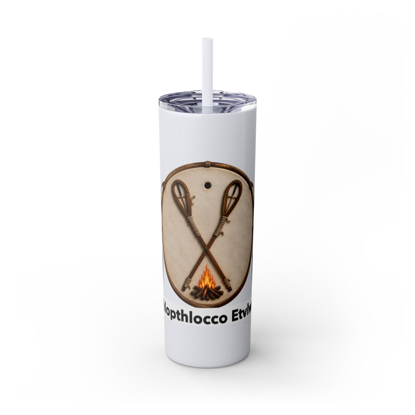 Thlopthlocco Skinny Tumbler with Straw, 20oz