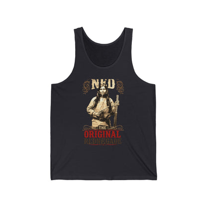 Ned Original Rednegade Native Warrior Tank Top — Vintage Western Indigenous Graphic Tank