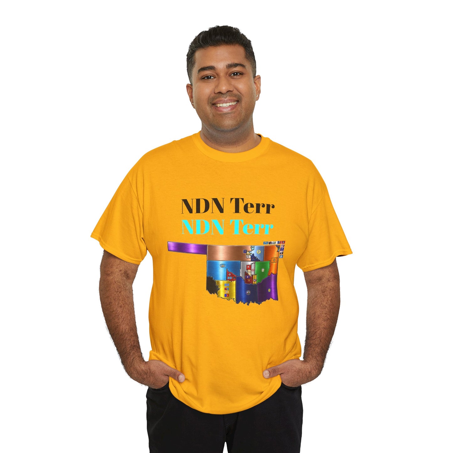 NDN Terr Oklahoma Map Tee — Native Pride Graphic T-Shirt with Arrows