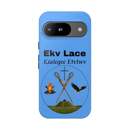 Kialegee Protective Phone Case — Custom 'Ekv Lace' Cross & Campfire Design