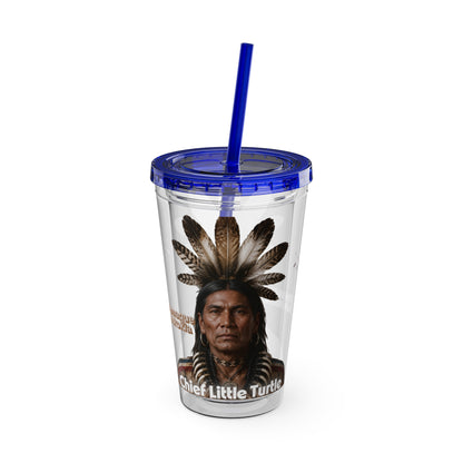 Miami Chief Little Turtle Sunsplash 16oz Tumbler with Straw
