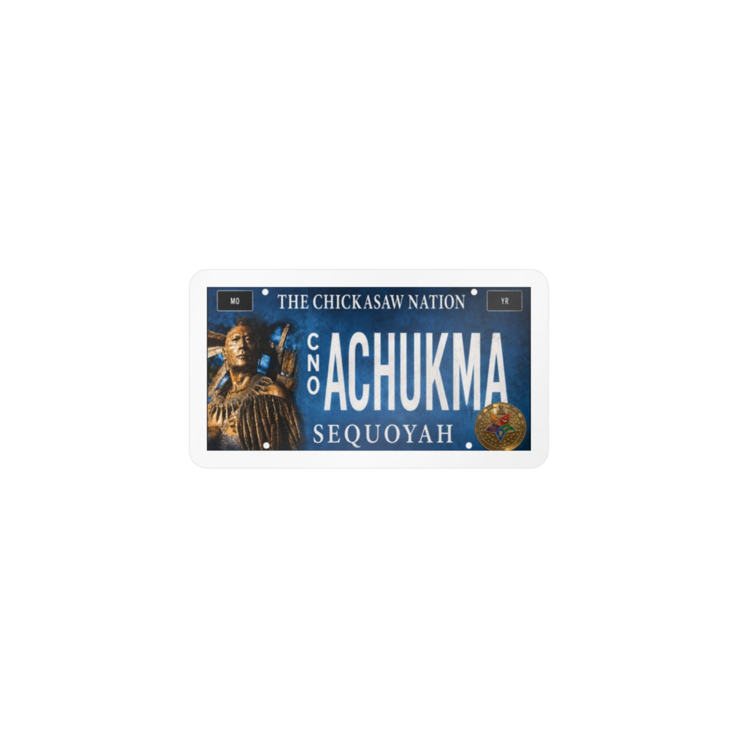 Achukma Sticker — Chickasaw Nation Kiss-Cut Vinyl Decal (Sequoyah Design)