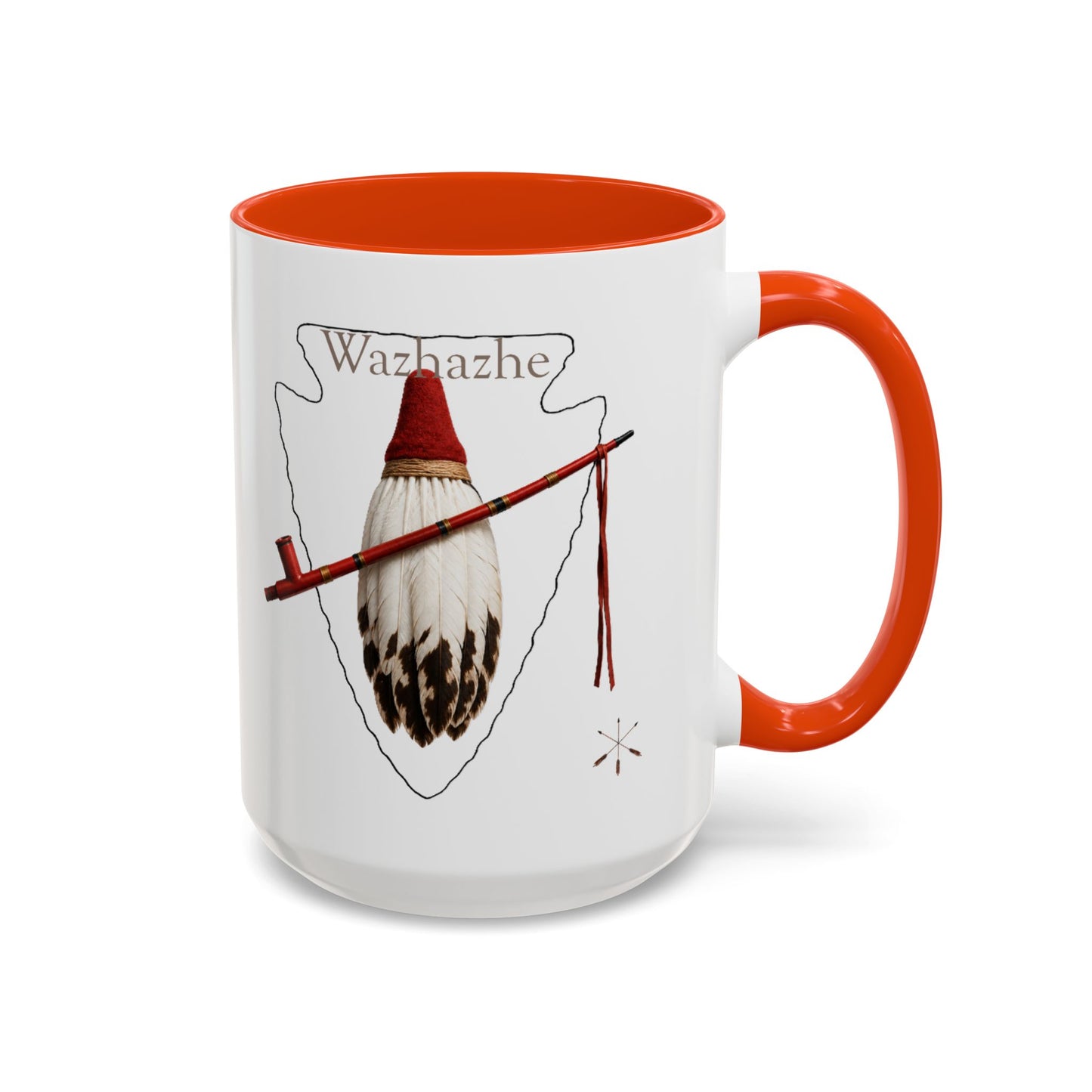 Osage Wazhazhe Tribal Feather Mug (11oz & 15oz) — Native-Inspired Coffee Cup