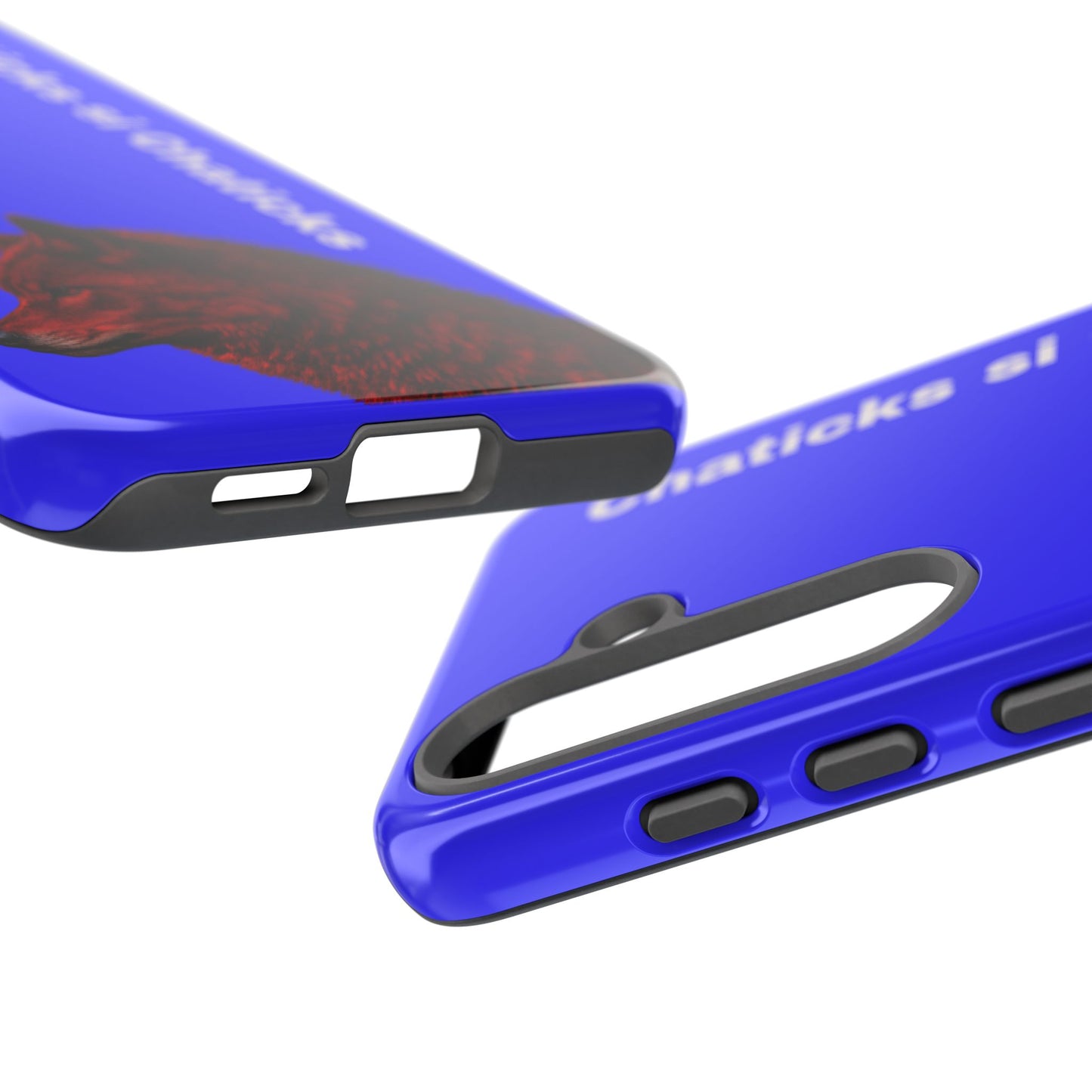 Pawnee Phone Case — Blue 'Chaticks si Chaticks' Wolf Logo Tough Case