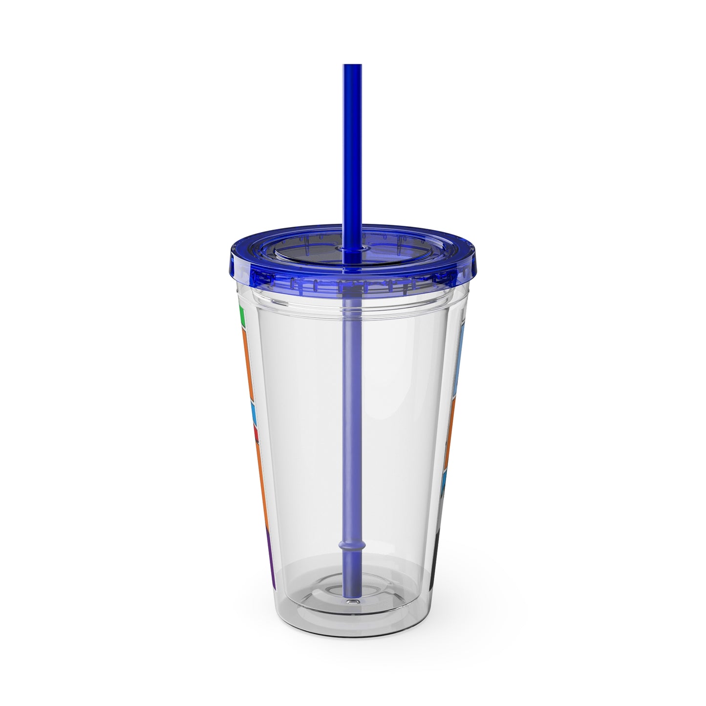Sunsplash 16oz Tumbler with Straw — 'Half-Pint Illegally on Osage Rez' Graphic