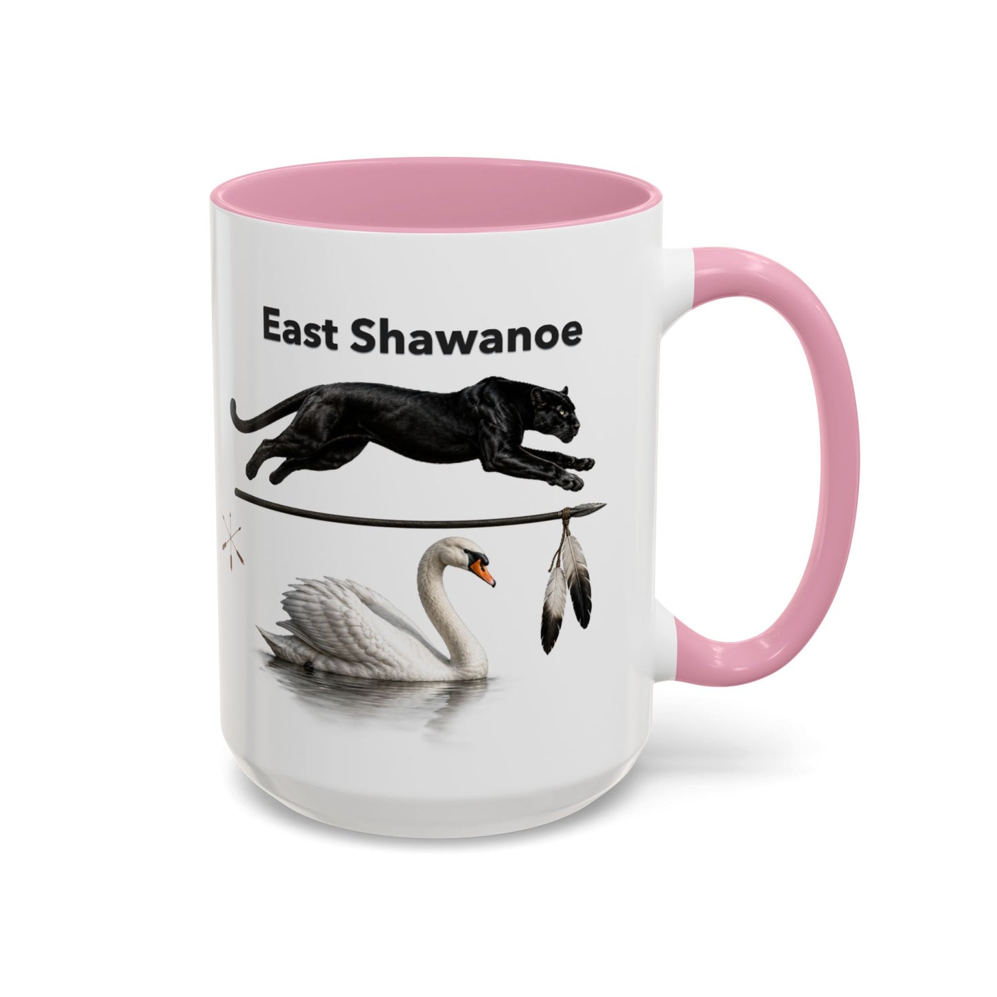 Shawnee East Shawanoe Mascot Panther & Swan Coffee Mug (11oz/15oz)