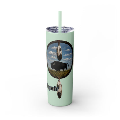 Quapaw Buffalo Skinny Tumbler 20oz — Ogahpahka Design