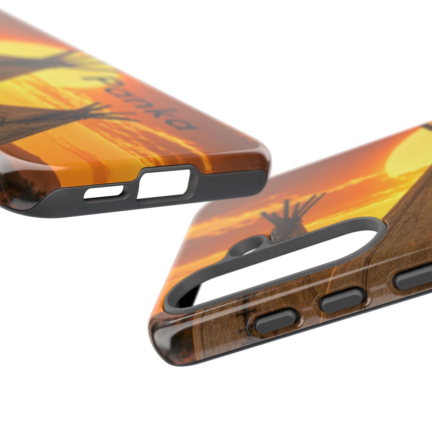 Ponca Sunset Tipi Phone Case — Personalized Native Teepee Landscape