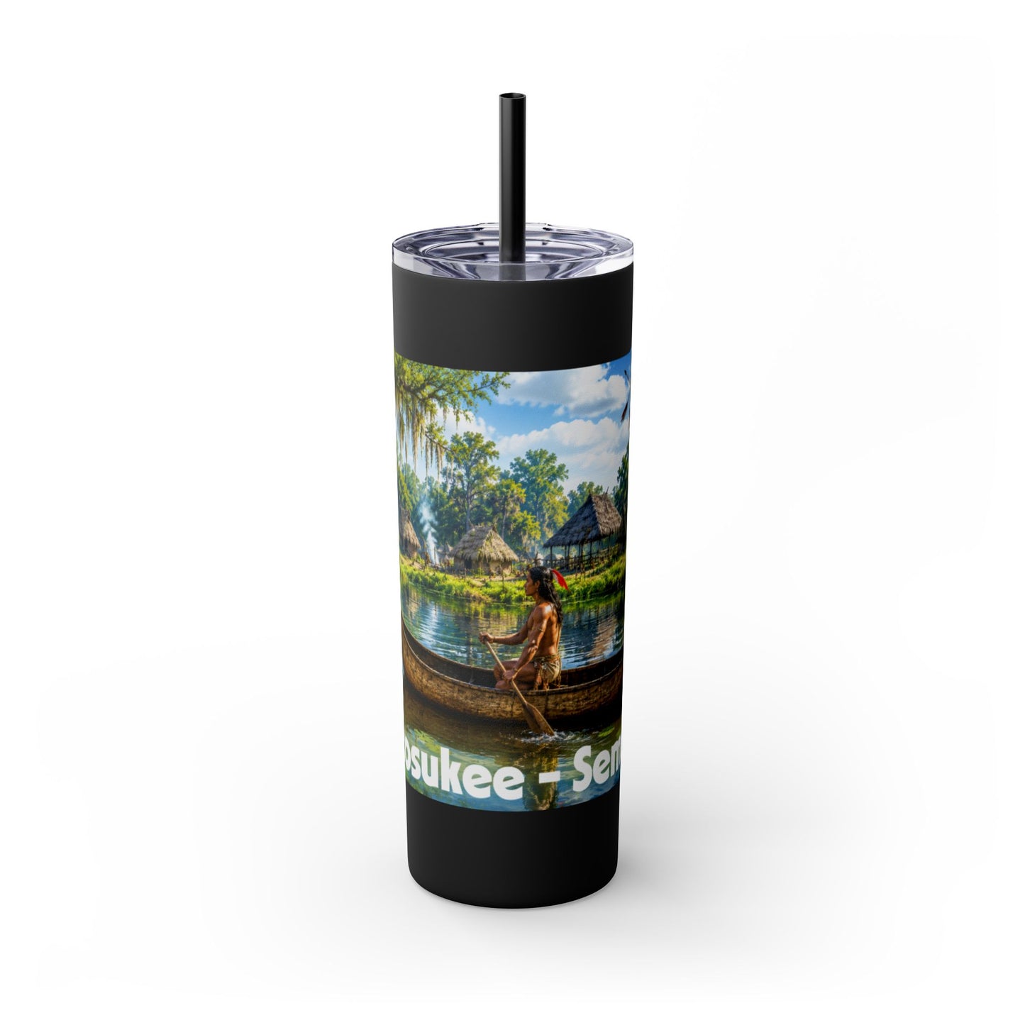 Seminole Skinny Tumbler with Straw, 20oz