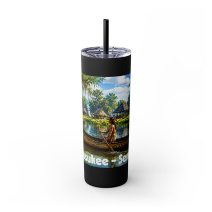 Seminole Skinny Tumbler with Straw, 20oz