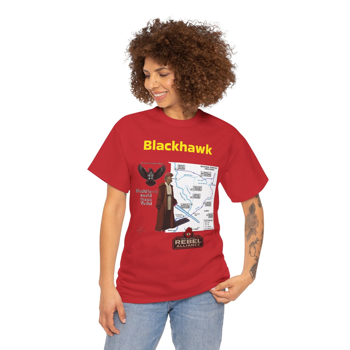 Blackhawk Rebel Trail Vintage Map Graphic T-Shirt