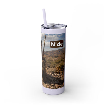 Ft. Sill Apache 20oz Skinny Tumbler with Desert Native Warrior Photo Wrap