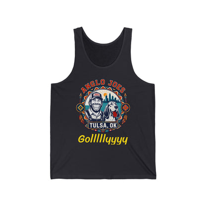 Anglo Joe's Tulsa, OK Fishing Tank Top — 'Gollllllyyyy' Retro Outdoor Tee
