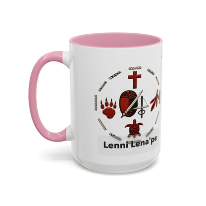 Delaware East Lenni Lenape Tribal Ceramic Mug – Native Symbols Coffee Cup (11oz/15oz)