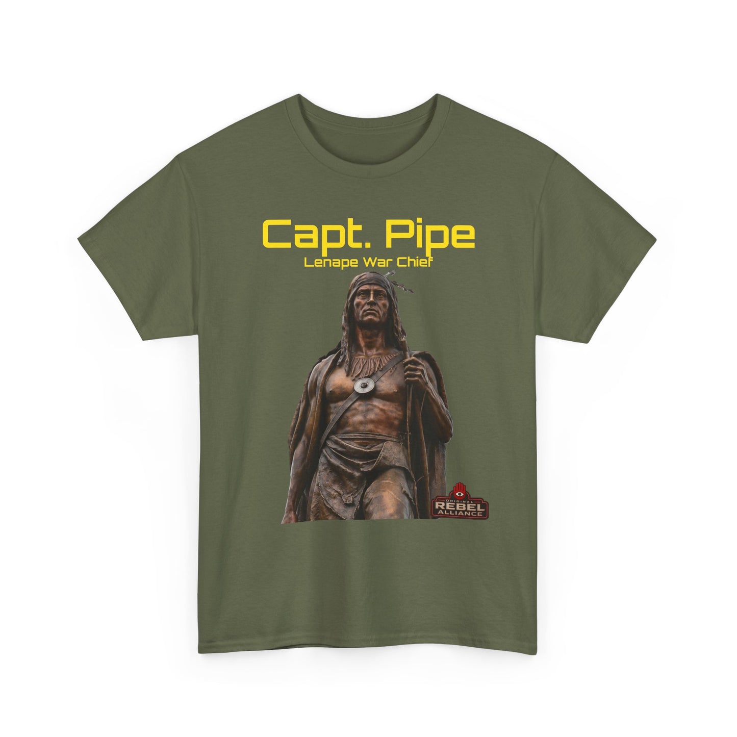 Capt. Pipe Lemape War Chief T‑Shirt — Native Warrior Graphic Tee