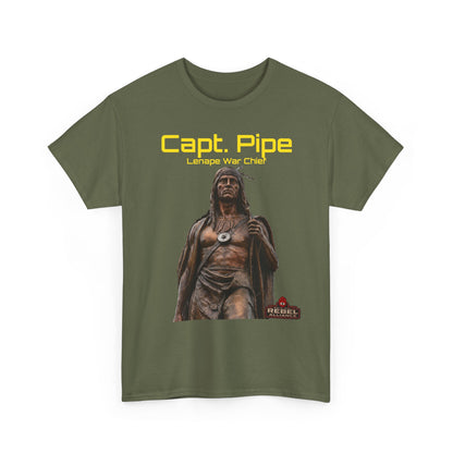 Capt. Pipe Lemape War Chief T‑Shirt — Native Warrior Graphic Tee