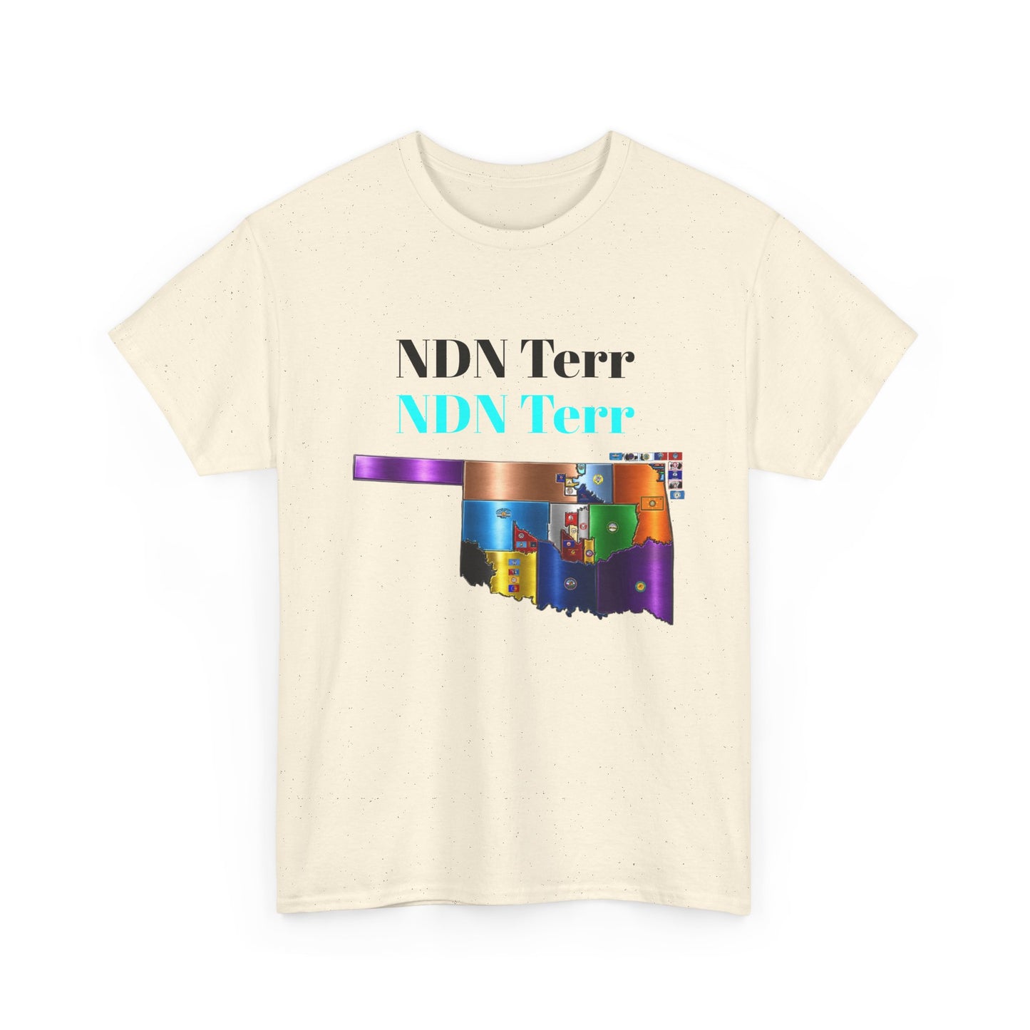NDN Terr Oklahoma Map Tee — Native Pride Graphic T-Shirt with Arrows