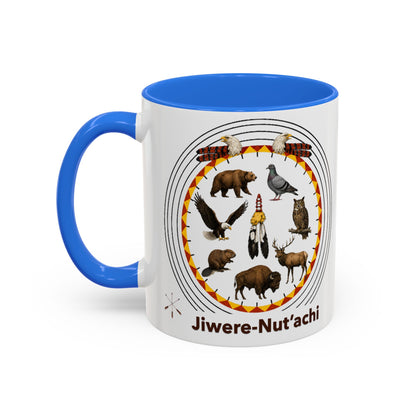 Otoe Missouria Native Animal Circle Mug – 'Jiwere-Nut'achi' Illustrated Coffee Cup (11oz/15oz)