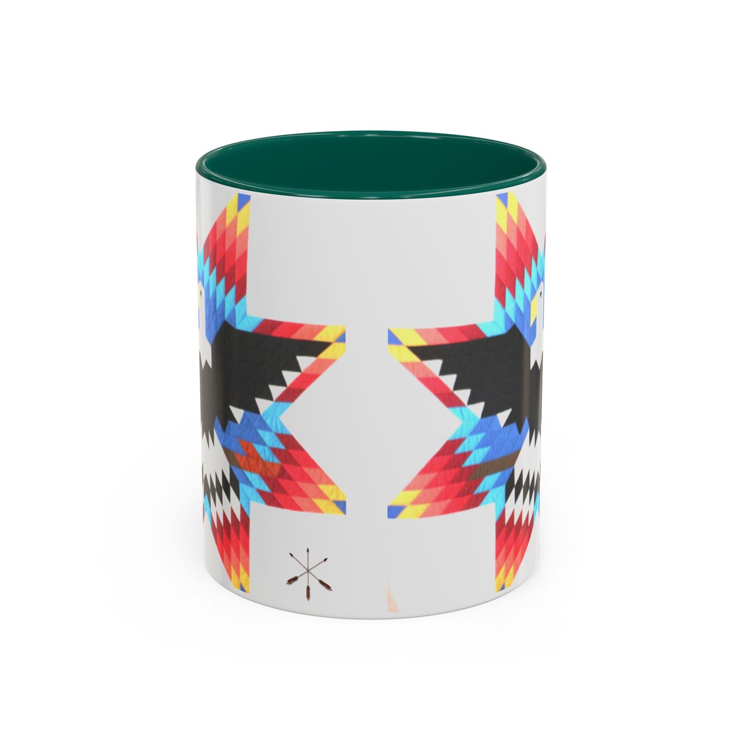 Onci  Eagle Star Ceramic Mug — Colorful Geometric Native-Inspired Coffee Cup (11oz, 15oz)