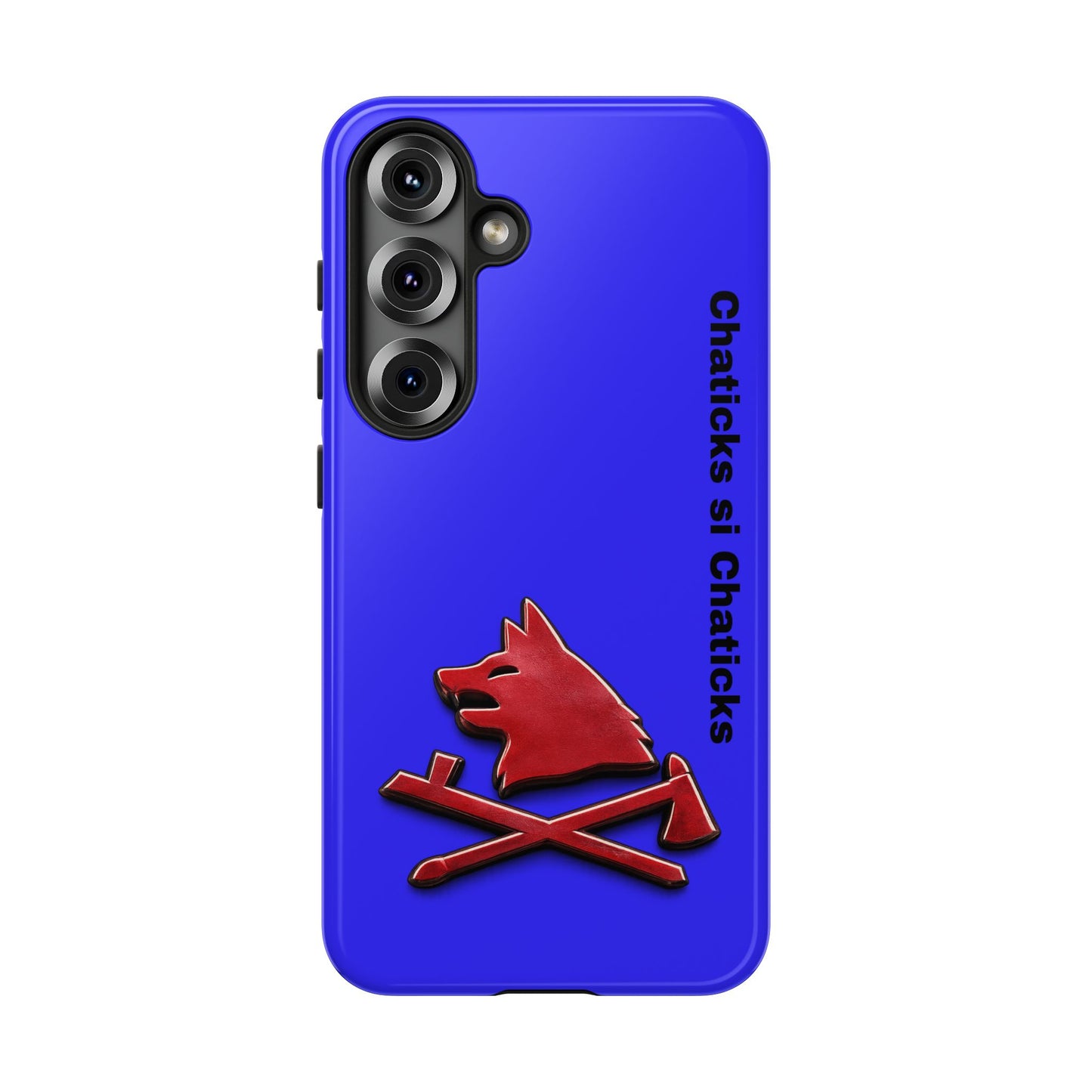 Pawnee Phone Case — Blue 'Chaticks si Chaticks' Wolf Logo Tough Case
