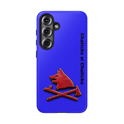 Pawnee Phone Case — Blue 'Chaticks si Chaticks' Wolf Logo Tough Case