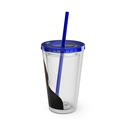 Chitto Harjo 16oz Portrait Tumbler with Straw — Historical Figure Illustration