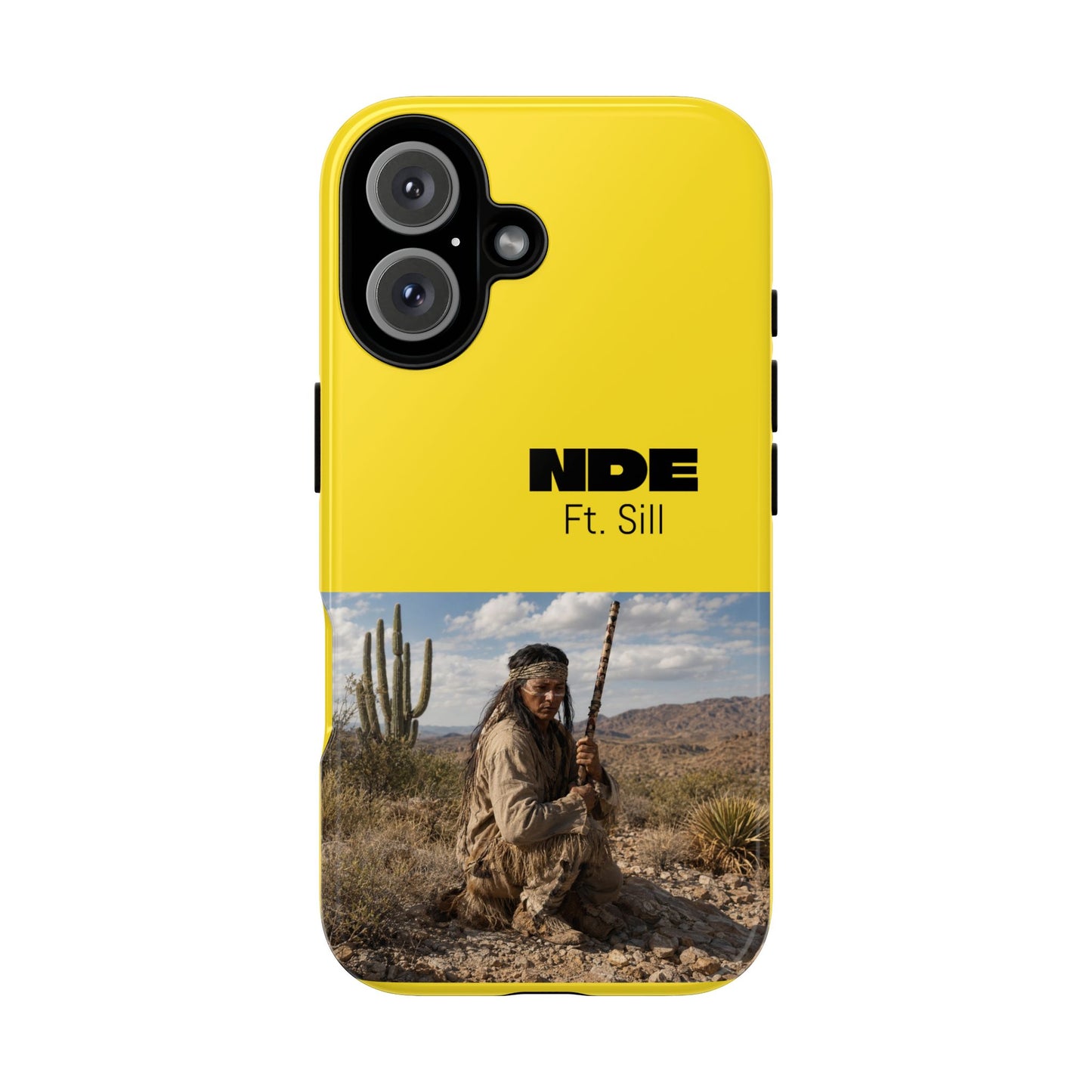 Ft. Sill Phone Case — Yellow ‘NDE Ft. Sill’ Desert Photo Protective Cover