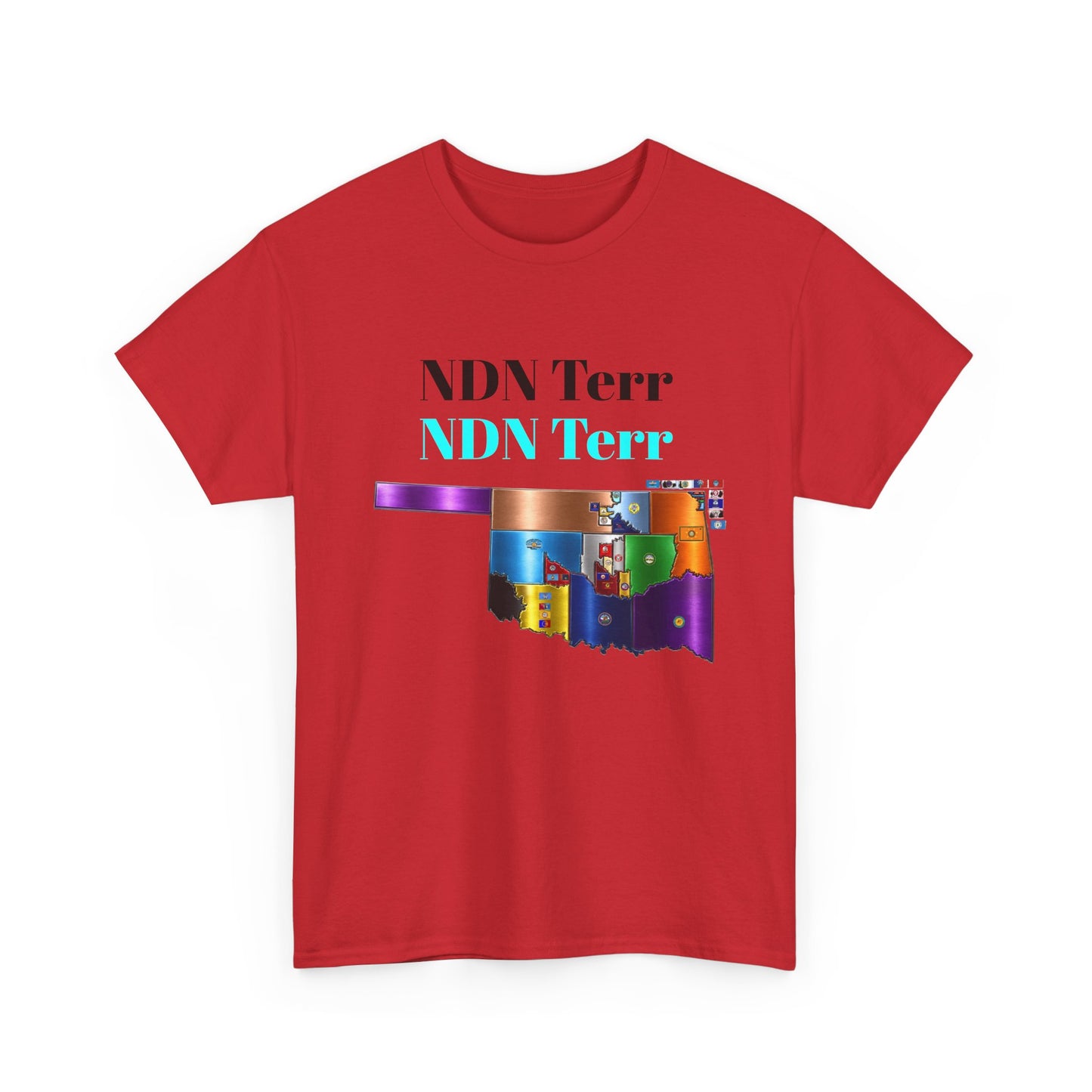 NDN Terr Oklahoma Map Tee — Native Pride Graphic T-Shirt with Arrows