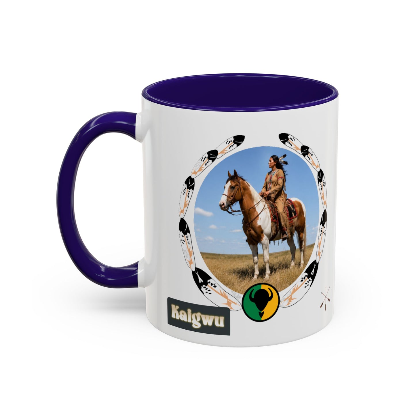 Kiowa Native Horse Photo Mug — Western Indigenous Pride Coffee Cup (11oz/15oz)