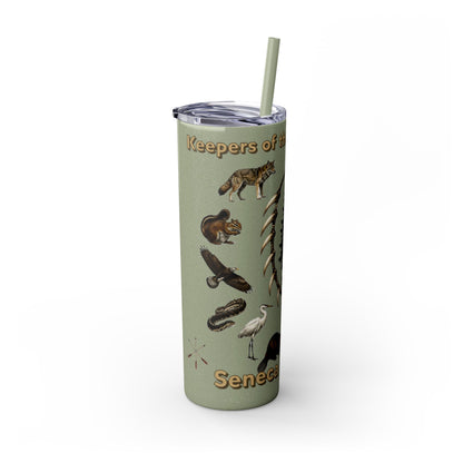 Seneca Cayuga Skinny Tumbler with Straw, 20oz