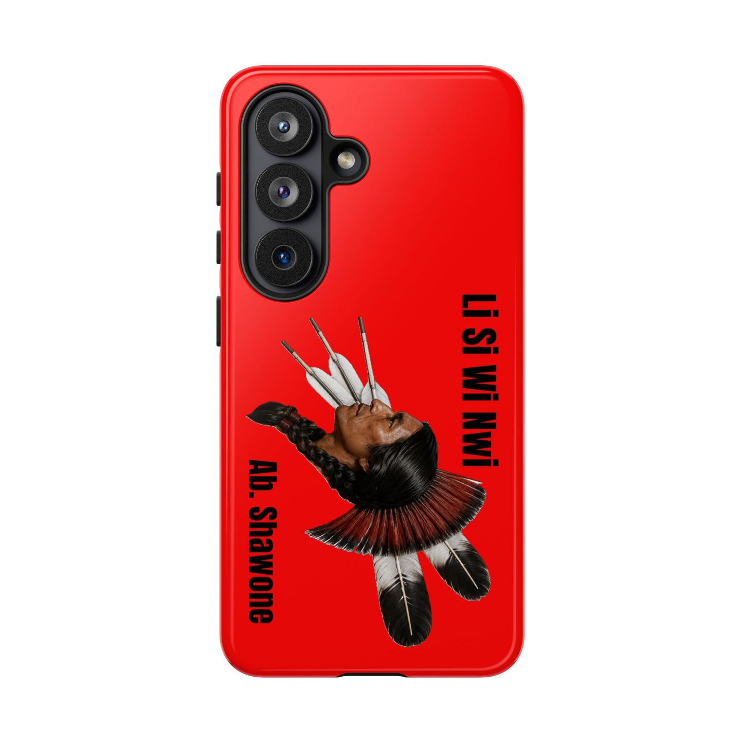 Absentee Shawnee Headdress Phone Case — 'Li Si Wi Ni' Design