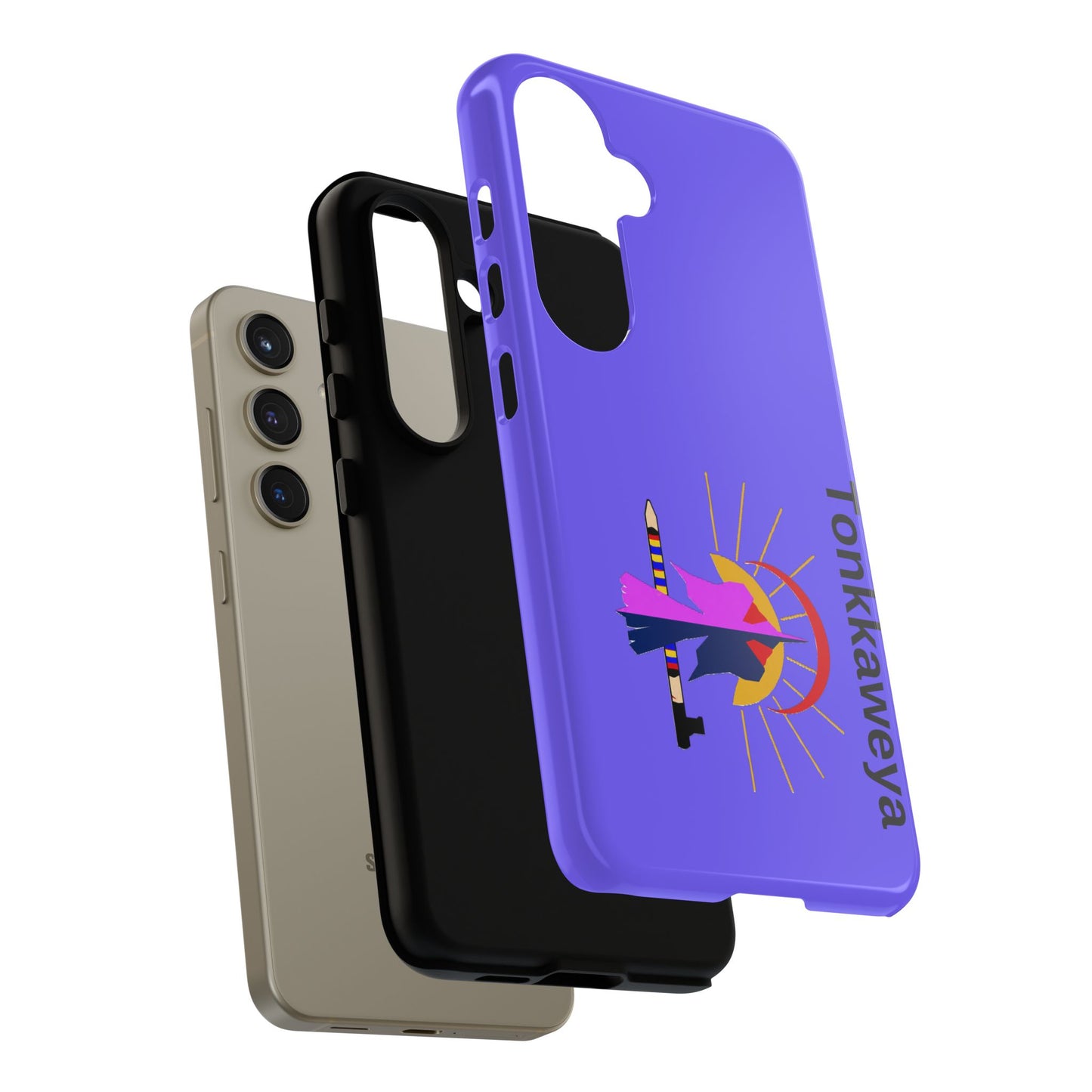 Tonkawa Phone Case — Tonkkaweya Sunrise Design (Protective Purple Hard Shell)