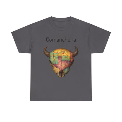 Comancheria Buffalo Skull T-Shirt — Western Map Graphic Tee