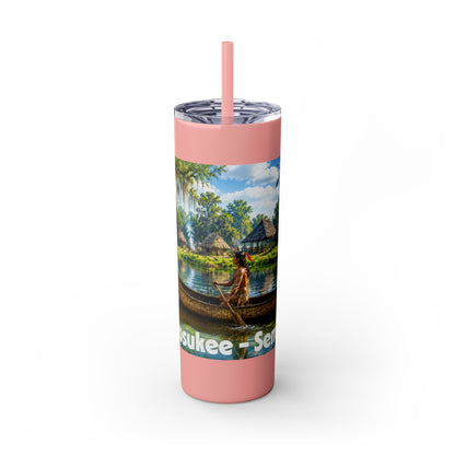 Seminole Skinny Tumbler with Straw, 20oz
