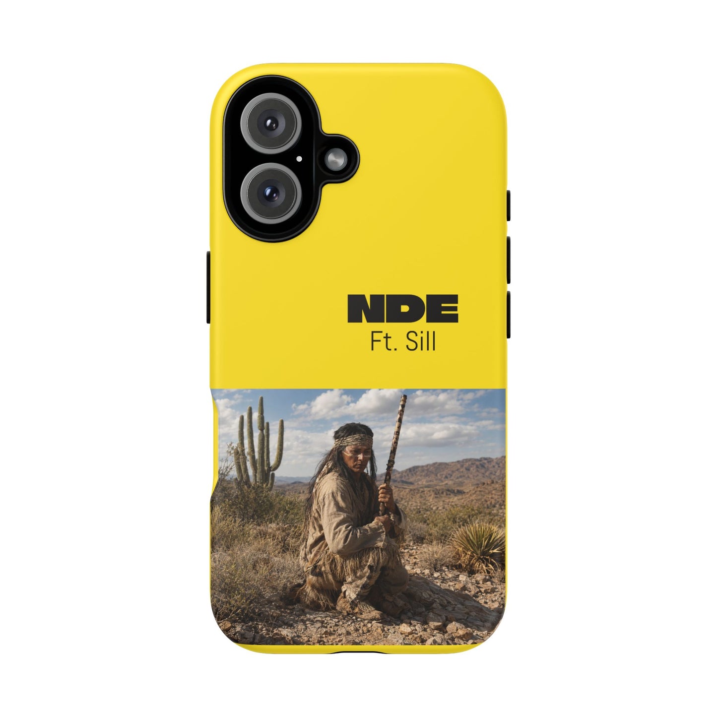 Ft. Sill Phone Case — Yellow ‘NDE Ft. Sill’ Desert Photo Protective Cover