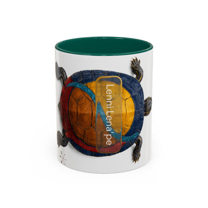 Delaware West Colorful Turtle Coffee Mug — Vibrant Hand-Painted Shell Design (11oz/15oz)