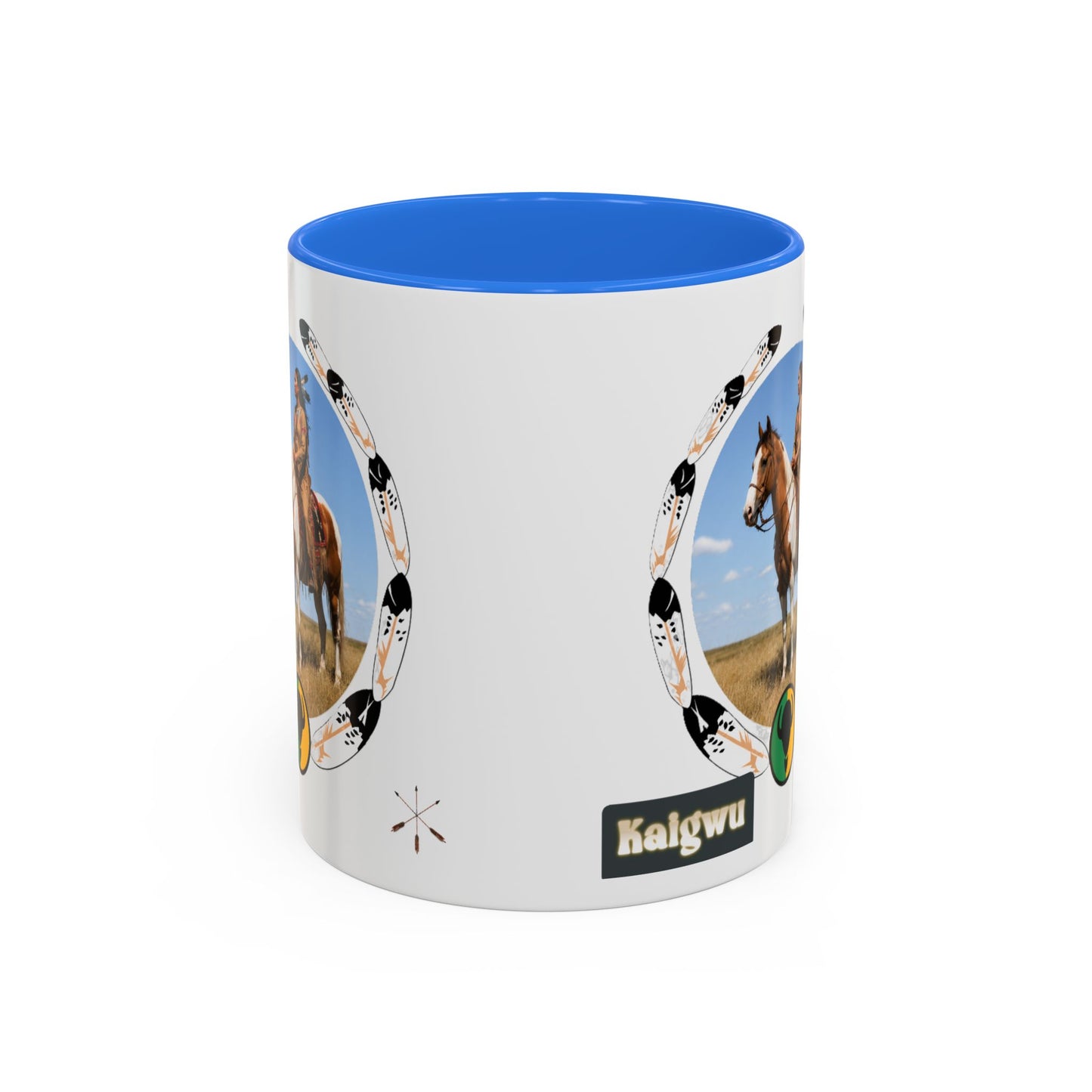 Kiowa Native Horse Photo Mug — Western Indigenous Pride Coffee Cup (11oz/15oz)