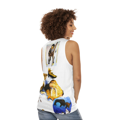 Arctic Walrus Art Tank Top — Vintage Inuit Exploration Graphic