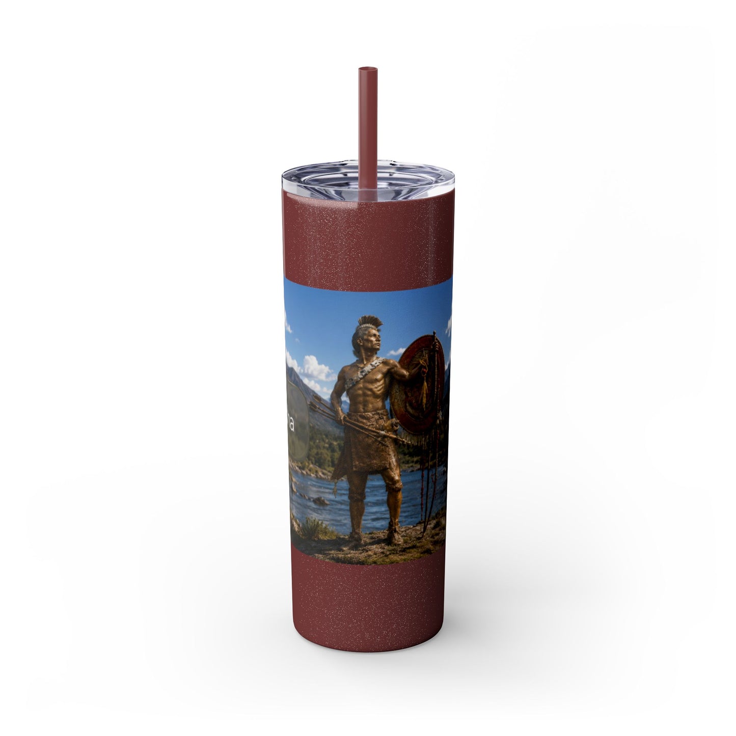 Chickasaw Skinny Tumbler with Straw, 20oz