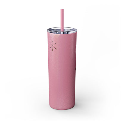 Comanche Numunah Warrior Horse 20oz Skinny Tumbler with Straw — Native American Inspired Travel Cup