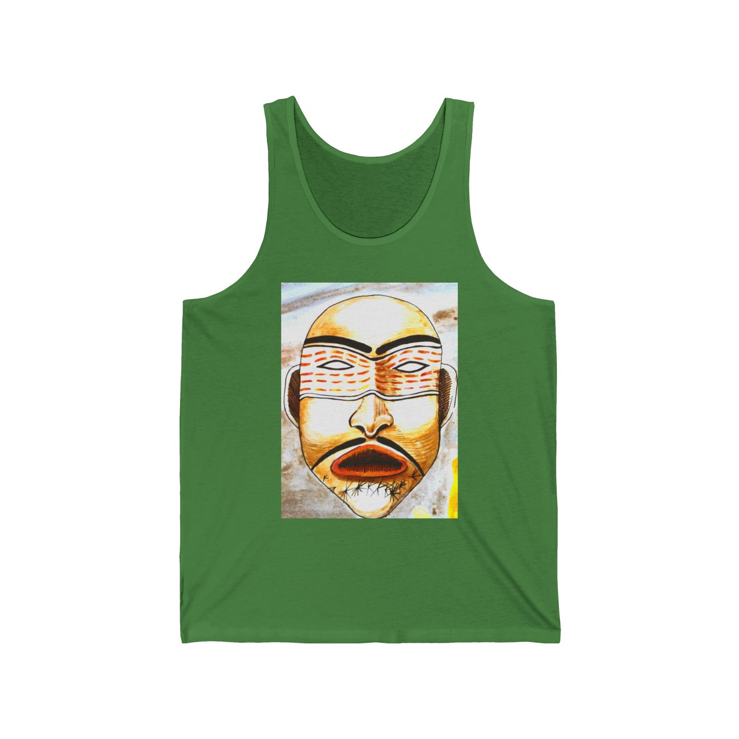 Tribal Mask & Crossed Arrows Graphic Tank Top